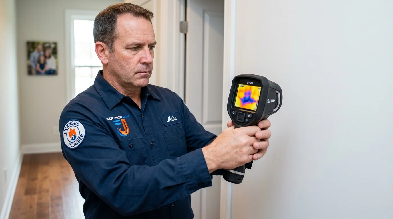 Thermal imaging leak detection by Johns Plumbing LLC in Victorville